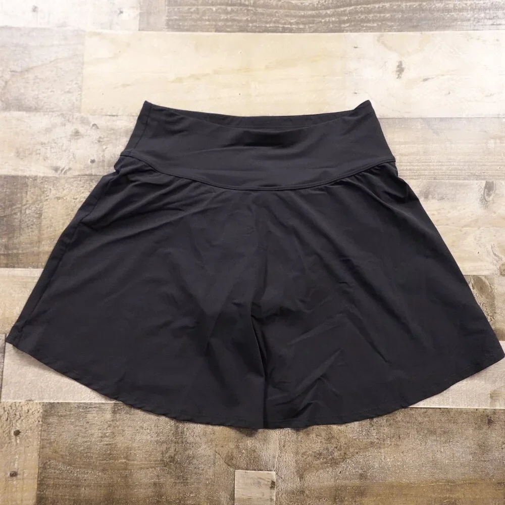 L.L.Bean‎ Shaping Swimwear Swim Skirt Women’s Size 12 Black UPF 50+